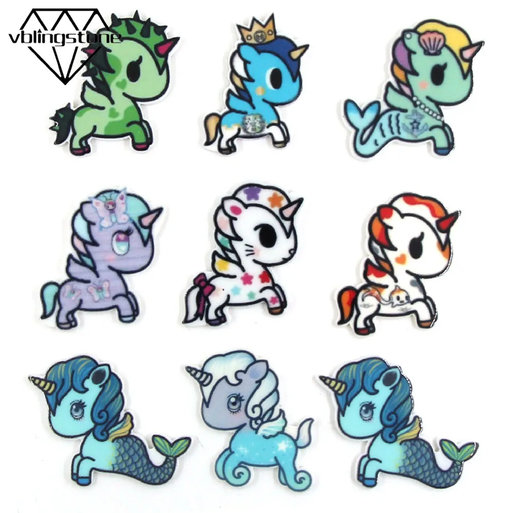 10 шт./лот смешанные полимерные кабошоны для коней цветные Кабошоны с плоским