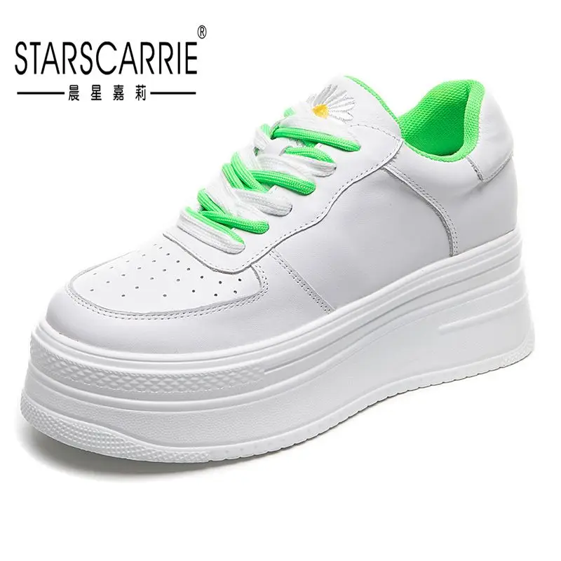 

Single shoes women's leather top layer in spring 2021 small white shoes leather thick soled shoes women