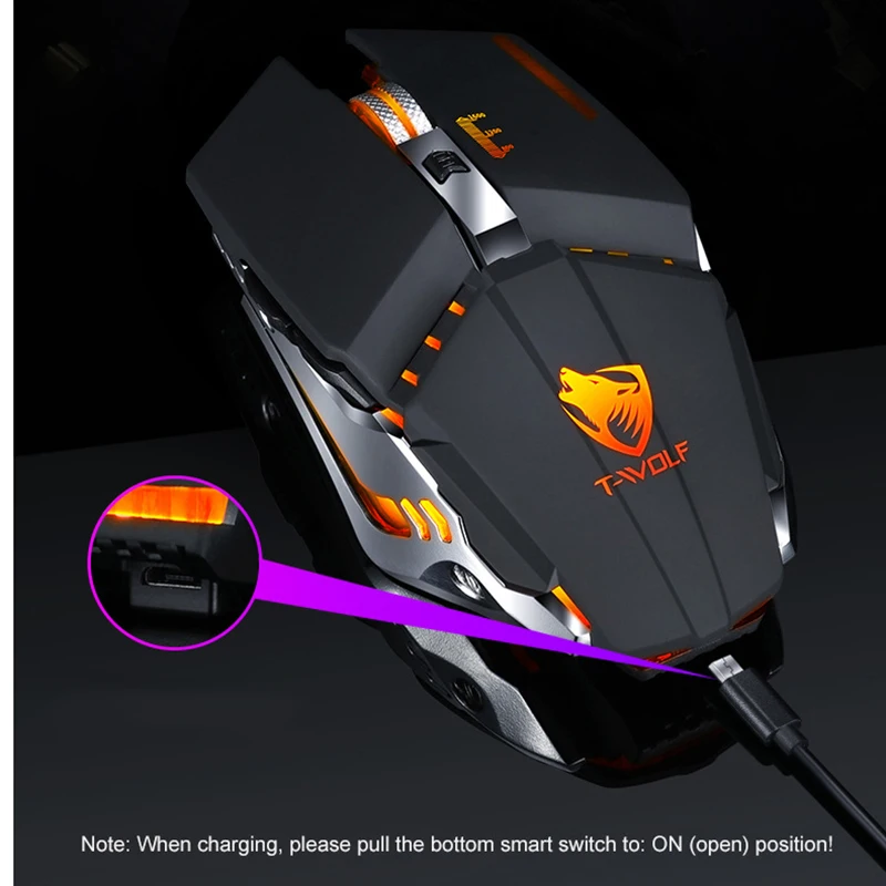 Мышь игровая беспроводная USB 2 4 ГГц 3 уровня DPI 800/1200/1600 6 кнопок | Компьютеры и офис