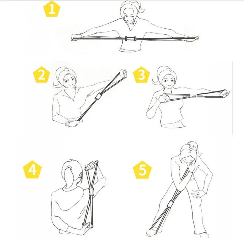 

Fitness Elastic Resistance Band 8 Word Chest Developer Rubber Yoga Pull Rope Exercise Gym Home Workout Equipment Crossfit