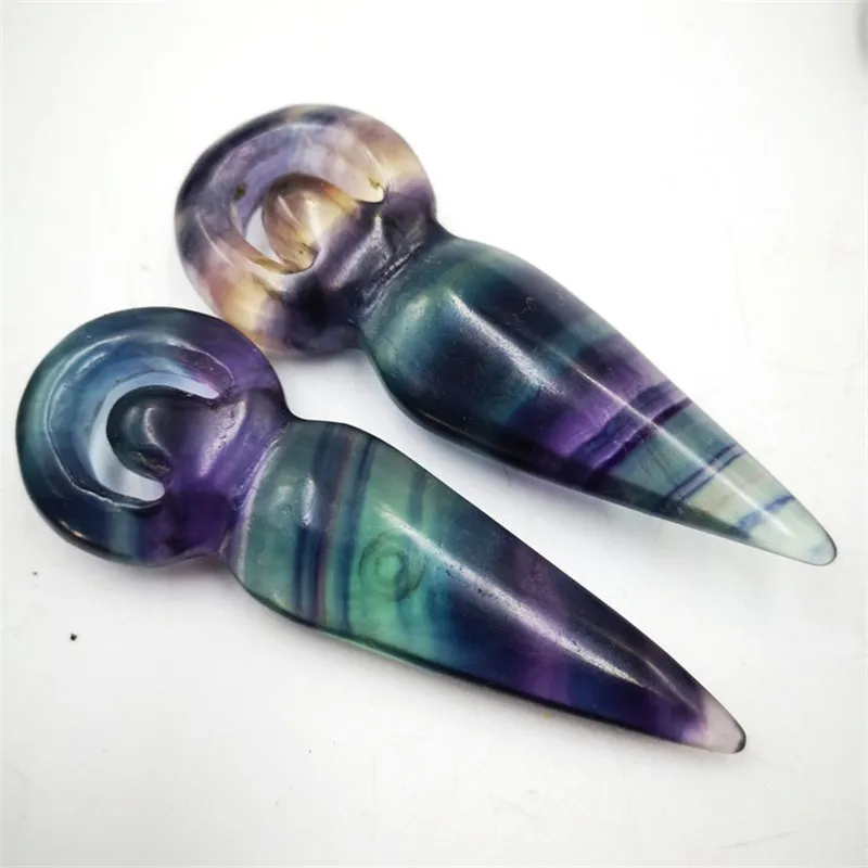 Природные Красочные флюоритовый кварц с украшением в виде кристаллов ручной