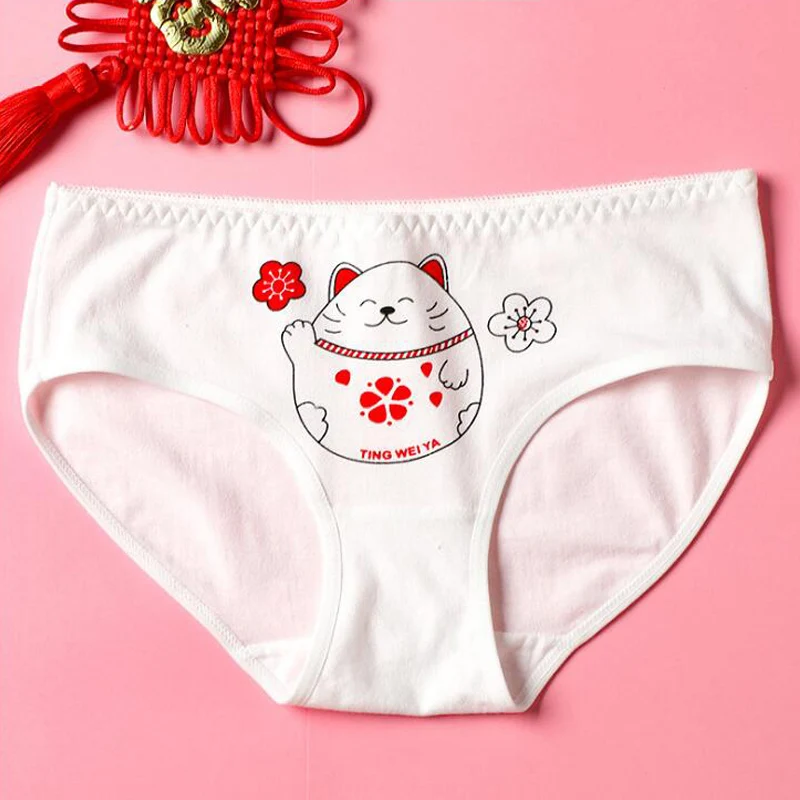 2021 красный Следопыт &quotдетское нижнее белье для девочек с принтом кота шорты