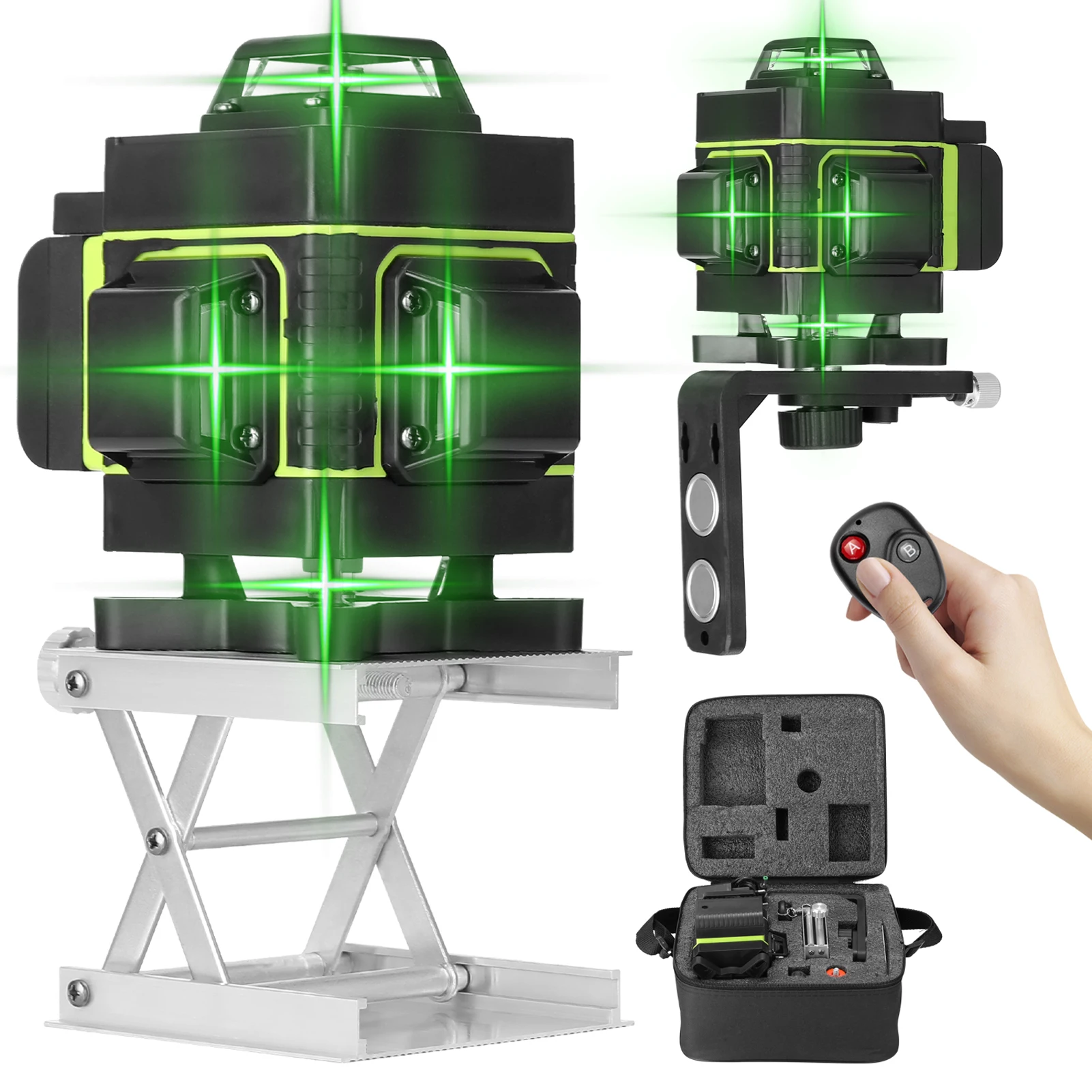 

16 линий зеленый лазерный нивелир 3D 3 ° само-Выравнивающий лазерный уровень 360 лазерное определение уровня лазерный прибор с вертикальным го...