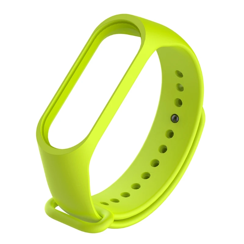 Lime color Ремешок на запястье для Xiao mi band 3 ремешок на запястье mi Band 3 браслет на ремне Оригинальные сменные цветные силиконовые - Цвет: Lime color