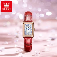 olevs womens quartz watch designer luxury watch womens vintage square lover clock gifts female mounts elegant waterproof watch
