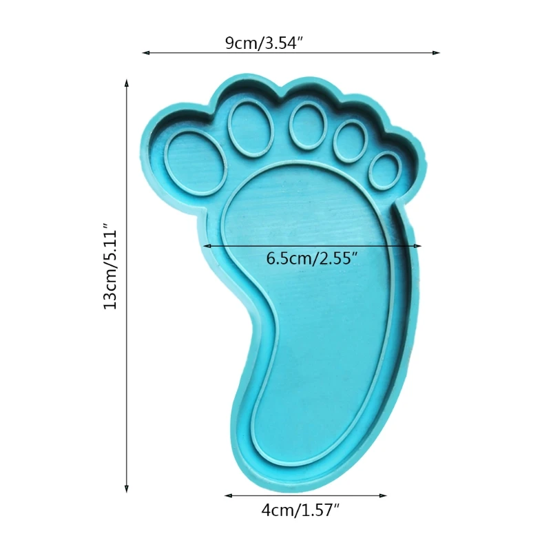 

Big Feet Coaster Epoxy Resin Mold Cup Mat Mug Pad Silicone Mould DIY Crafts Tool