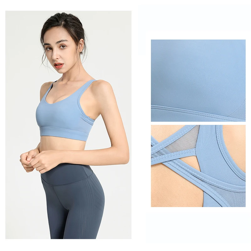 

Antibom Fitness Women's Bra Without Bines Shockproof Adjustable Padded Sport Top Running Breathable Gym Workout Yoga Vest Girl