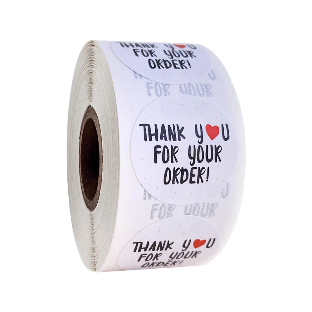 

Round Thank You for your order Sticker Seal Labels 1 Inch 500 Lables Thank Yoy Stickers for Toy store deal stickers