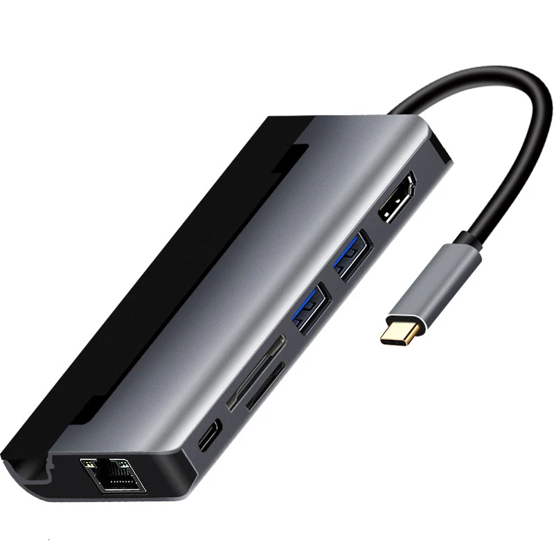 SeenDa usb c hub USB 3.0 HDMI-compitable Adapter Dock for MacBook Pro Accessories Network port PD TF/SD | Компьютеры и офис