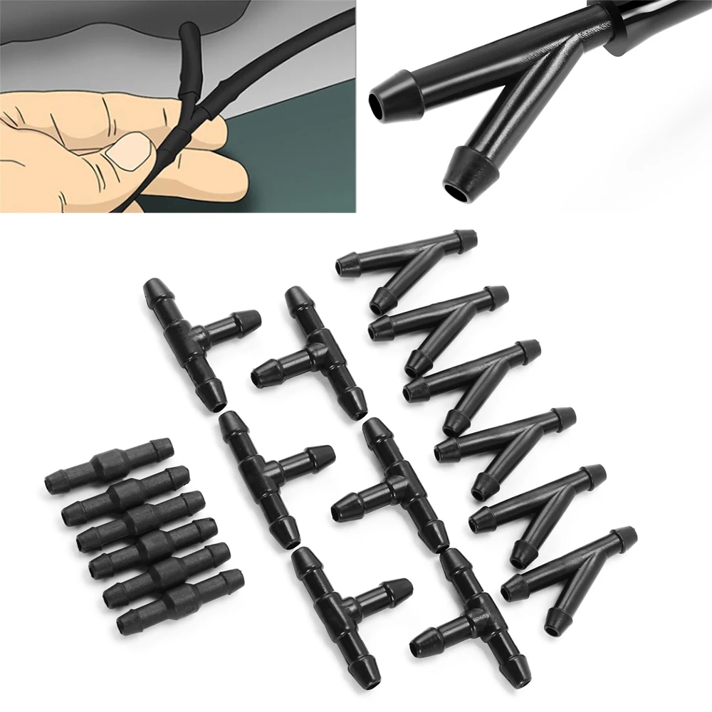 Car Front Wiper Washer Nozzles Tube Connector For Mitsubishi lancer outlander ASX pajero 2 Canter Carisma Challenger COLT |