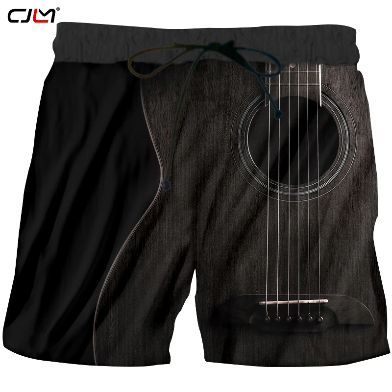 

CJLM Brand 3D Guitar Art Musical Instrument Summer Full Printing Fashion Beach Shorts Print Hip Hop Style Fitness Casual