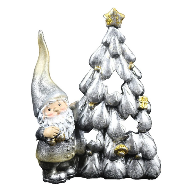 Рождественская кукла украшение для елки искусственная смола настольные