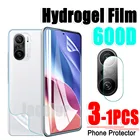 Защитная Гидрогелевая пленка для Xiaomi Poco F3, защитная пленка для экраназащитная пленка для задней крышкистекло для камеры POCOF3 GT F2 Pro Xiomi, водогелевая пленка HD