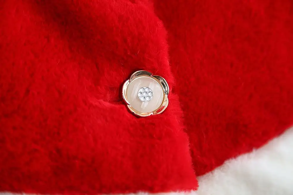 Зимнее пальто для маленьких девочек рождественское малышей с капюшоном и