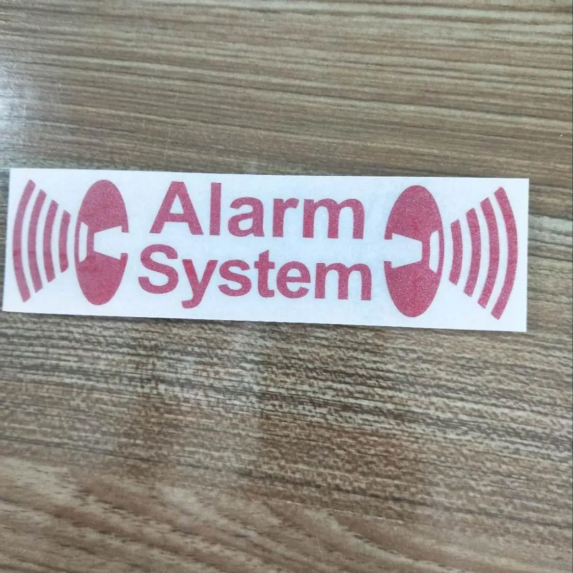 

15*3.8cm Alarm system Car Stickers New Style Hot Warning Mark car stickers to cover scratches