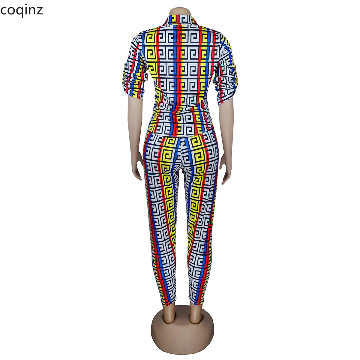 Большие размеры лето 2019 комплект из двух предметов топ и штаны Женский 2