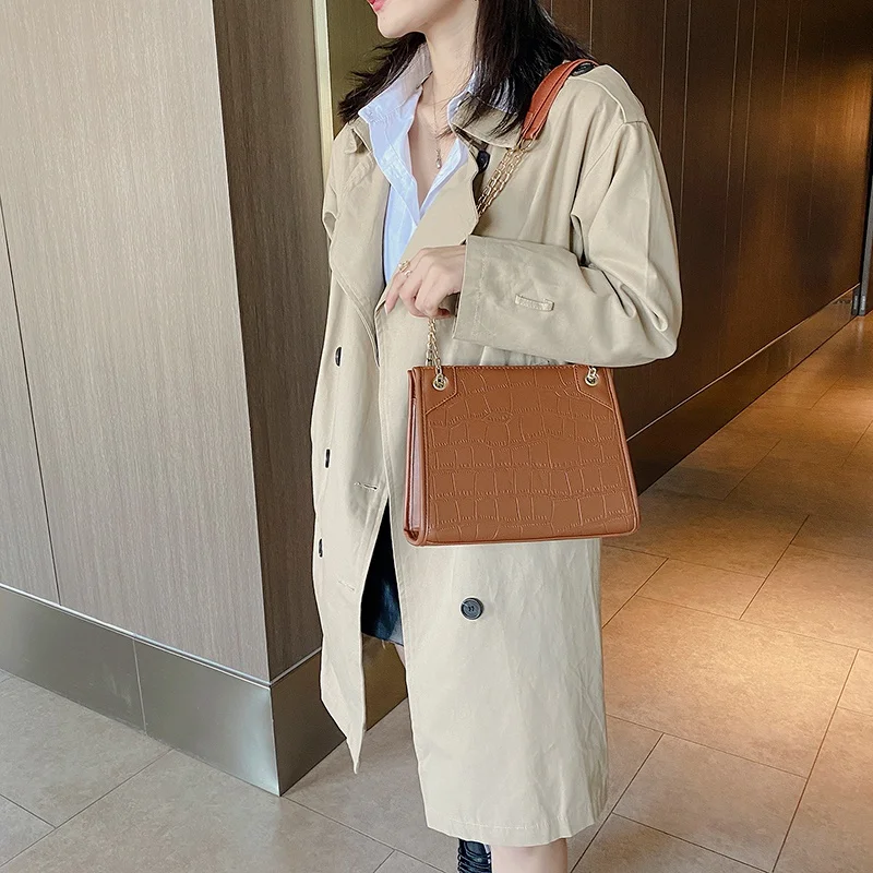 Женская сумка в стиле ретро с крокодиловым узором модная роскошная через плечо