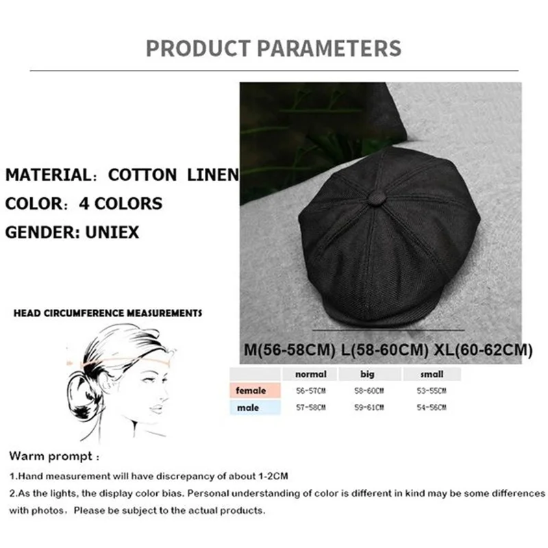 

New beret hat Gatsby octagonal hats Retro British Newsboy cap Men and women Outdoor Universal Casual caps