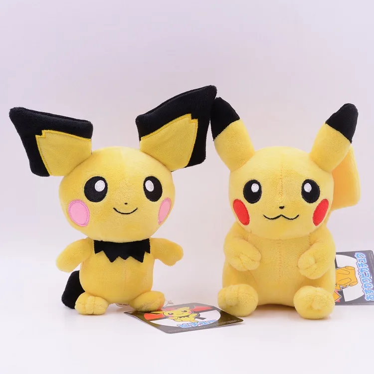 Takara Tomy Pokemon Pichu плюшевые Прекрасный Пикачу ювенальная версия Эволюция Игрушка коллекция хобби Кукла Kawaii подарок для девочки