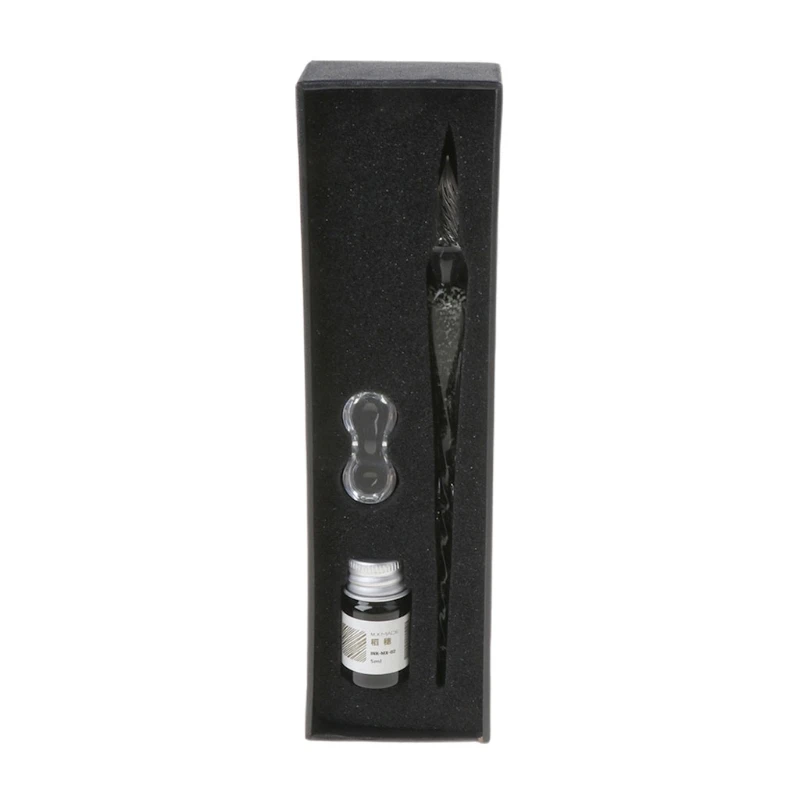 Светящееся Стекло Dip авторучка Подпись чернила Бизнес подарок Офисные