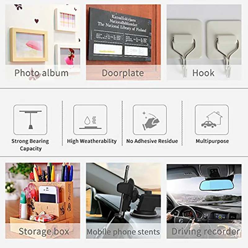 

Waterproof 60pcs/pack Household High Temperature Resistant Foam Sticker for Car Vehicle Office Double-Sided Adhesive Tape Thick