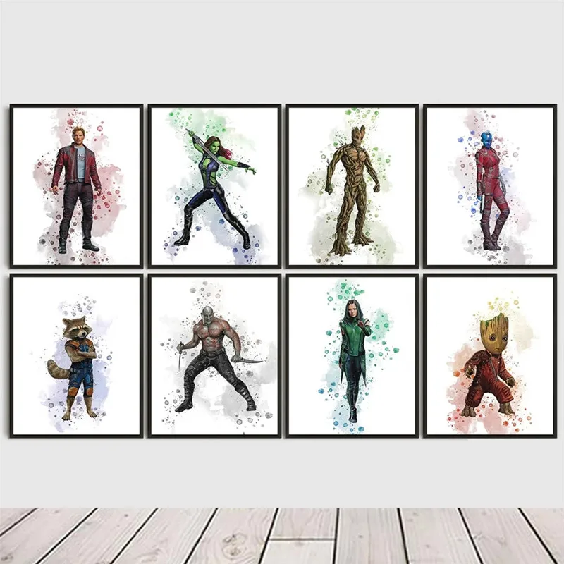 Картина на холсте стражи Галактики Постер из фильма мстители настенное