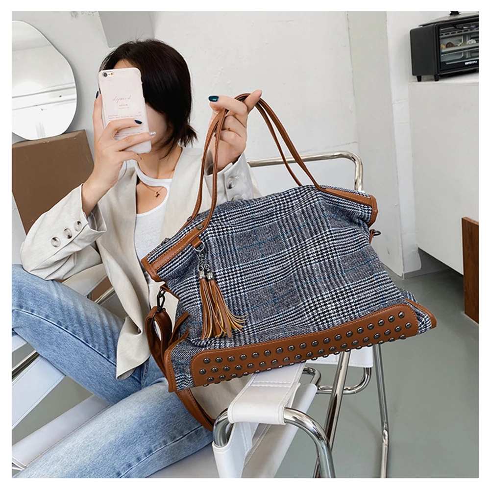 

S.IKRR Luxury Designer Bag 2021 Fashion Tassel Women's Handbag Elegant Ladies Hobo Bags Shopper Shoulder purses and handbags