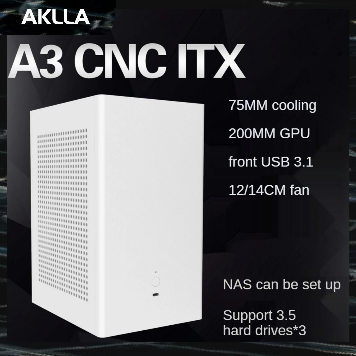 

Aklla A3 itx мини Чехол CNC 120 с водяным охлаждением HTPC игровой компьютер шасси Настольный NAS