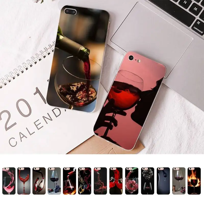 

Red Wine Phone Case for iPhone 13 11 12 pro XS MAX 8 7 6 6S Plus X 5S SE 2020 XR cover