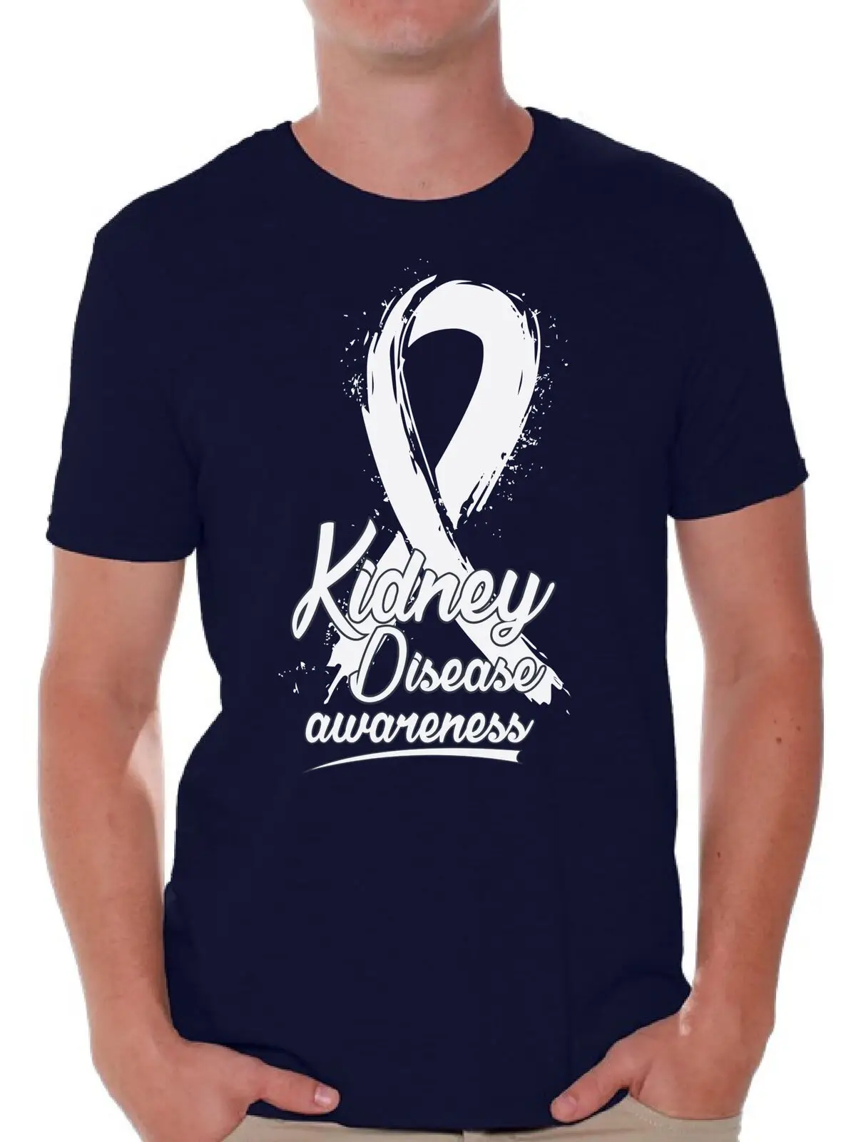 Kidney Disease Awareness T shirts Shirts Tops Men's Ribbon | Мужская одежда