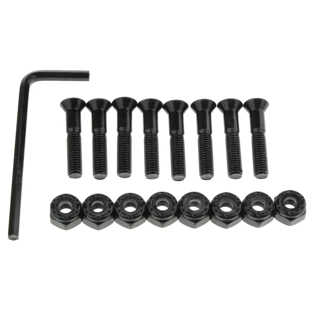 

1 Set Steel Skateboard Longboard Bolts and Nuts Hardware with with L wrench