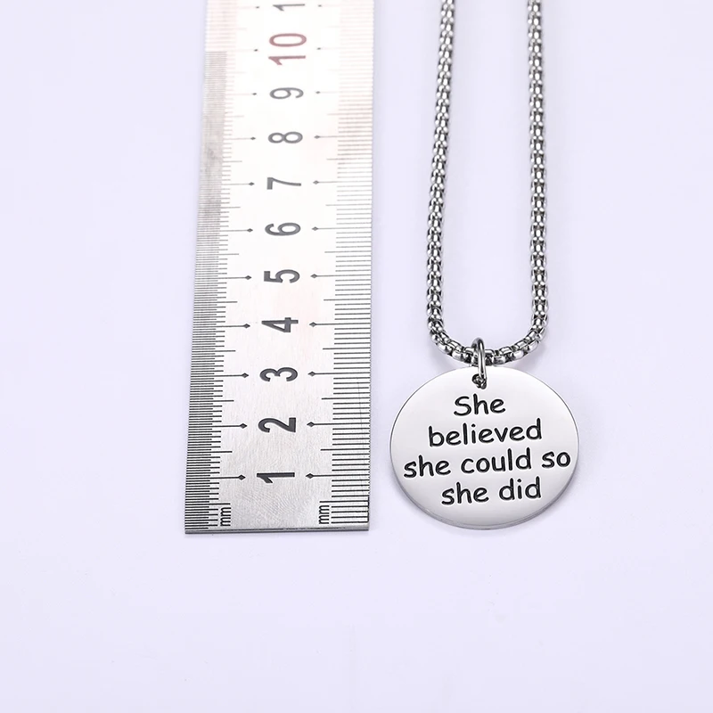 

Cazador Custom Letters Necklace Round Pedant Necklace Stainless Steel Chain Necklace For Unisex Couple Necklace Gift Jewelry