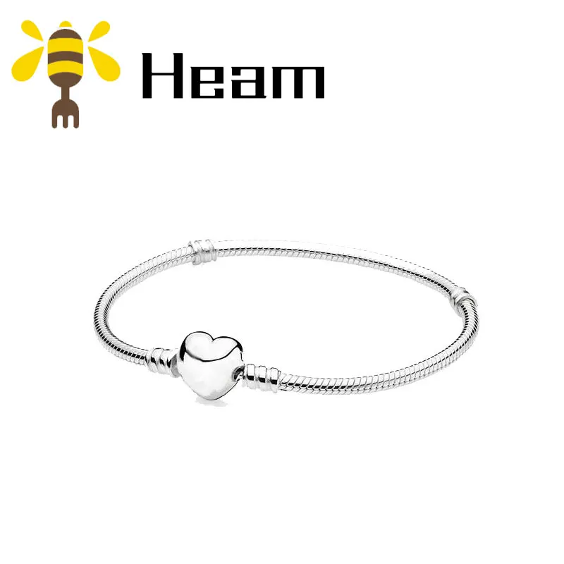 Heam, высокое качество,, Стерлинговое Серебро, 925 пробы, pan, очаровательный браслет для женщин, модный, элегантный, роскошный, сделай сам, аутентичное ювелирное изделие - Окраска металла: style 5