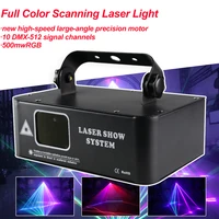 2021 500mw rgb full color scanning laser light sound control stage patterns laser projector for disco dj christmas club ktv