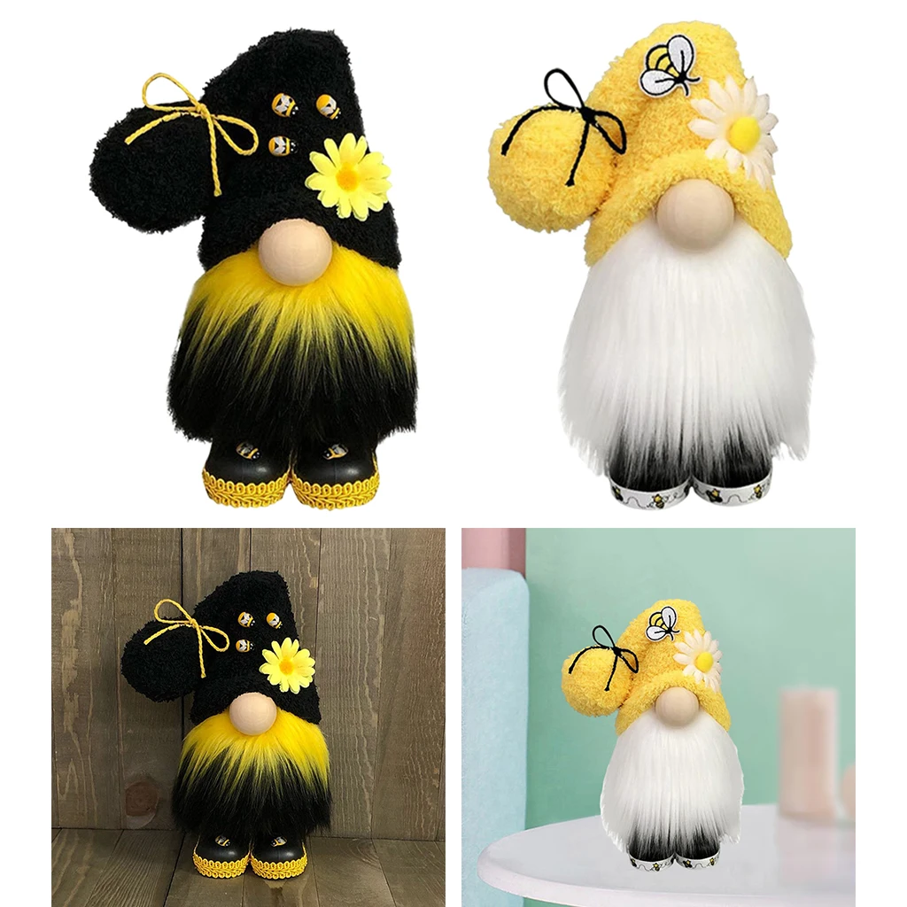 

Plush Bees Gnome Buffalo Farmhouse Elf Festival Ornaments Decor