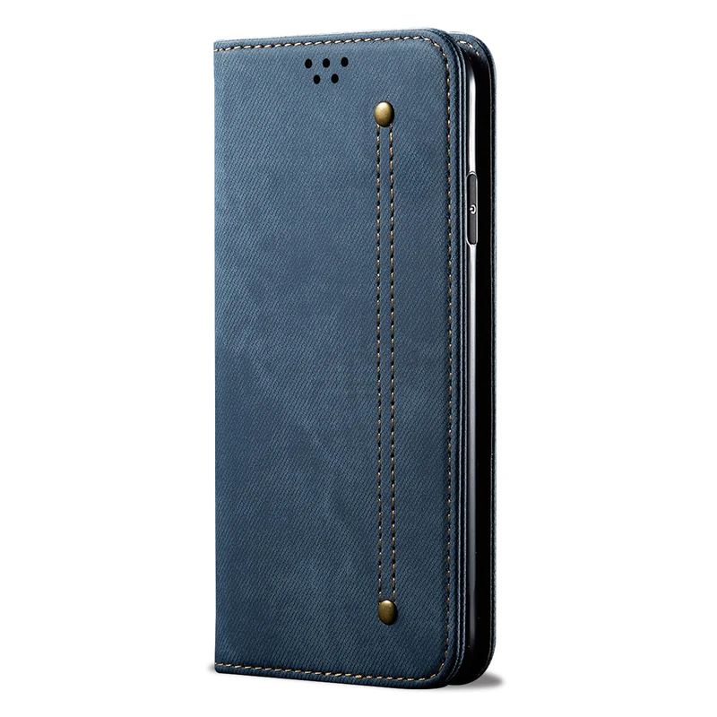 Deep Blue Чехол-кошелек для Xiaomi Mi 9 lite, Магнитный чехол-книжка, откидная крышка для xaomi Mi 9 Pro 5G, джинсовые кожаные сумки, подставка, держатель для карт - Цвет: Deep Blue