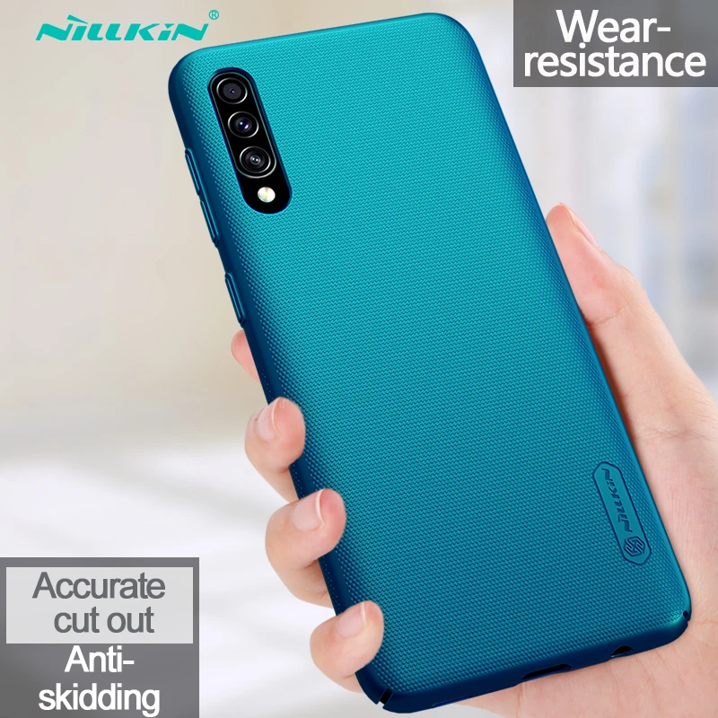 Peacock blue Для samsung Galaxy A50 A50S A10 A20 A30 A30S A40 A60 A70 M40 чехол Nillkin жесткая Матовая защитная накладка на заднюю панель из поликарбоната для samsung A50 чехол - Цвет: Peacock blue