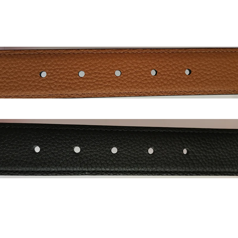 

Nuleez Brand Belt 3.4 cm Unisex Genuine Cowhide Skin Reverse in One Second Double Face Colors Black and Brown Apparel Accessory