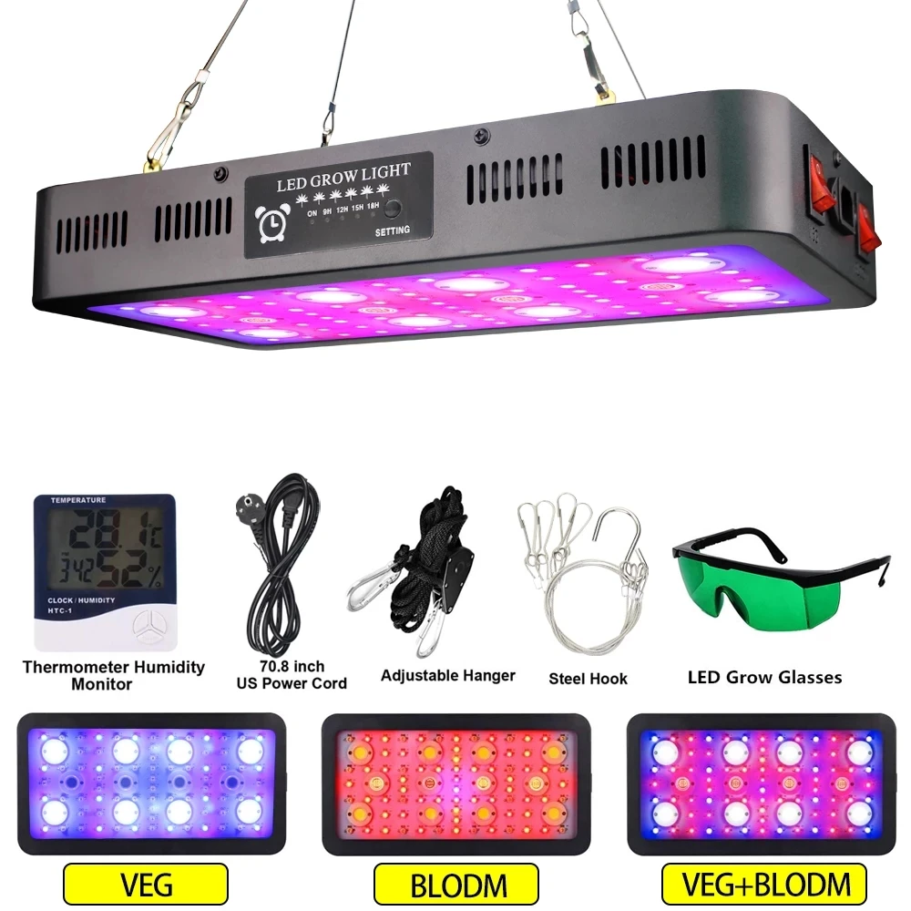 

LED Plant Light 2400W Full Spectrum Grow Lamp Efficiency Phyto Lamp for Indoor Tent Greenhouse Hydroponic Plant Flower