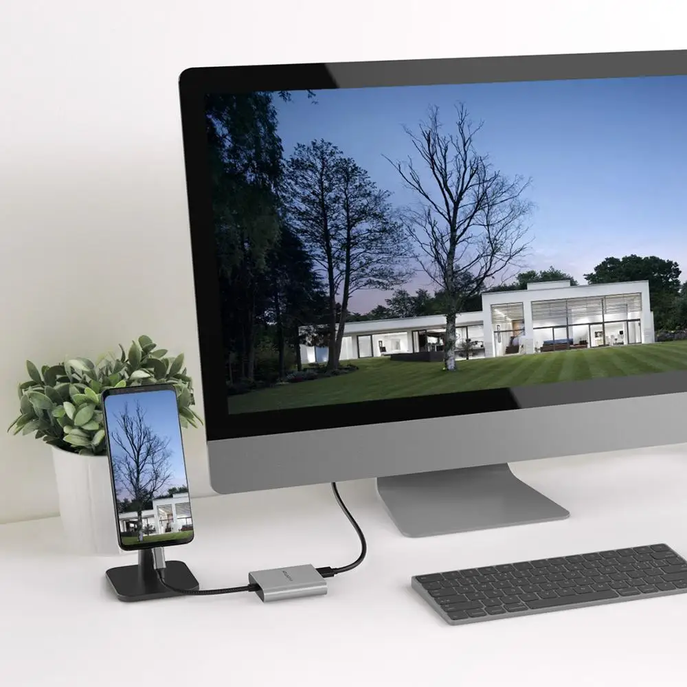 USB C к 2 HDMI Dual 4K отображает цифровой AV адаптер для 2020 2016 MacBook Pro Mac Air/iPad Dell XPS 13/15 Surface
