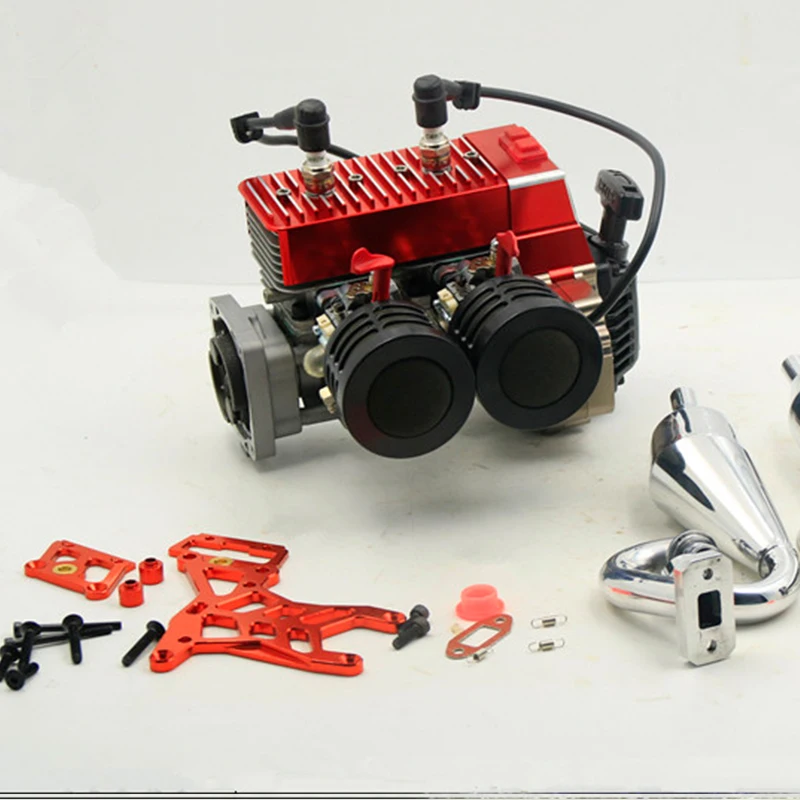 Двухцилиндровый двигатель, 60CC двигатель для 1/5 ROVAN HPI KINGMOTOR ③ GTB MCD rc автозапчасти