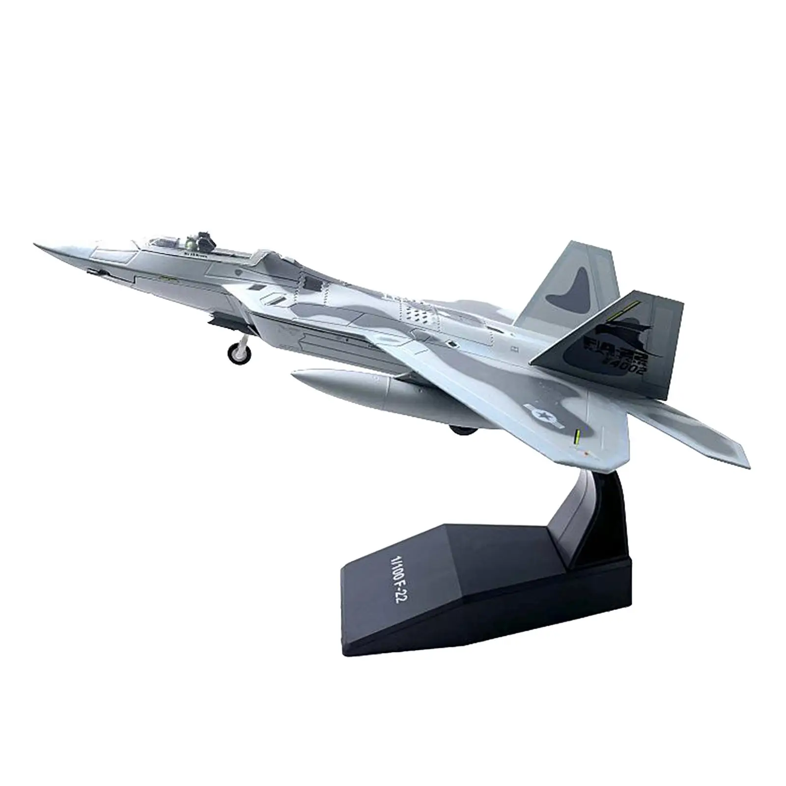 

1/100 Scale F-22 Raptor Plane USA Fighter Aircraft Kids Gift Table Top Decor