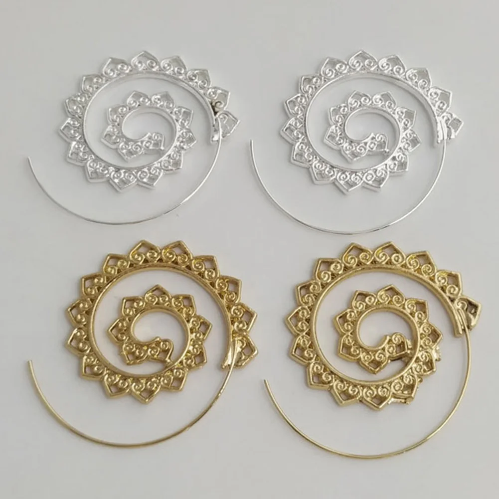 2019 лидер продаж модные женские серьги спиральные круглые серьги-снаряжения в