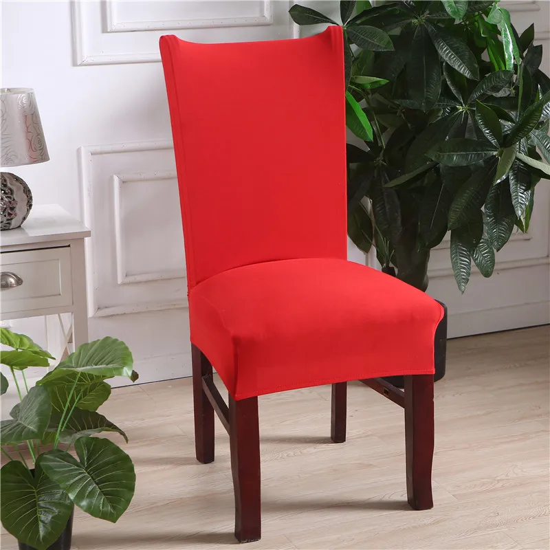 Красочные Твердые чехлы для стульев спандекс черный серый Анти-грязный чехол