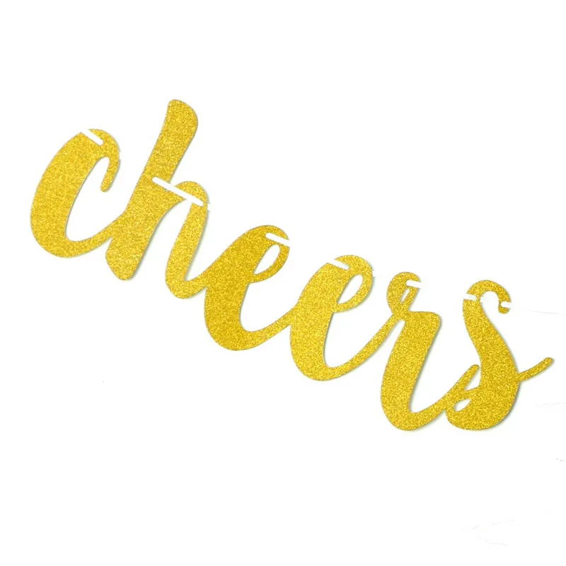 Ура суки баннер со сверкающими золотистыми для свадебной вечеринки вечерние