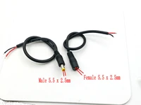 4pcs dc power connectors male female jack 18awg cable power supply 5 5 x 2 5mm for led strip light cctv camera