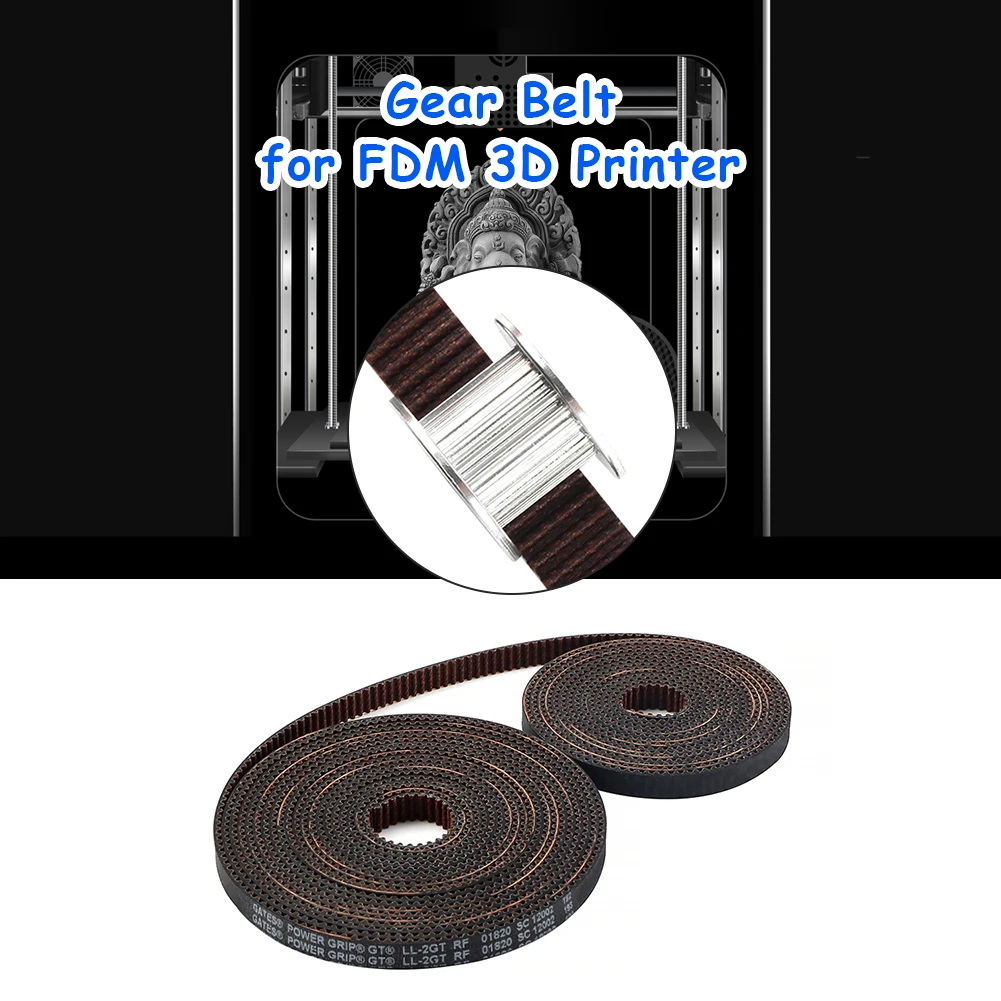 

Width Timing Belt Original Factory 3D Printer GT2 Closed Loop Timing Belt Rubber 6mm 2GT Synchronous Belts 3D Printer Parts