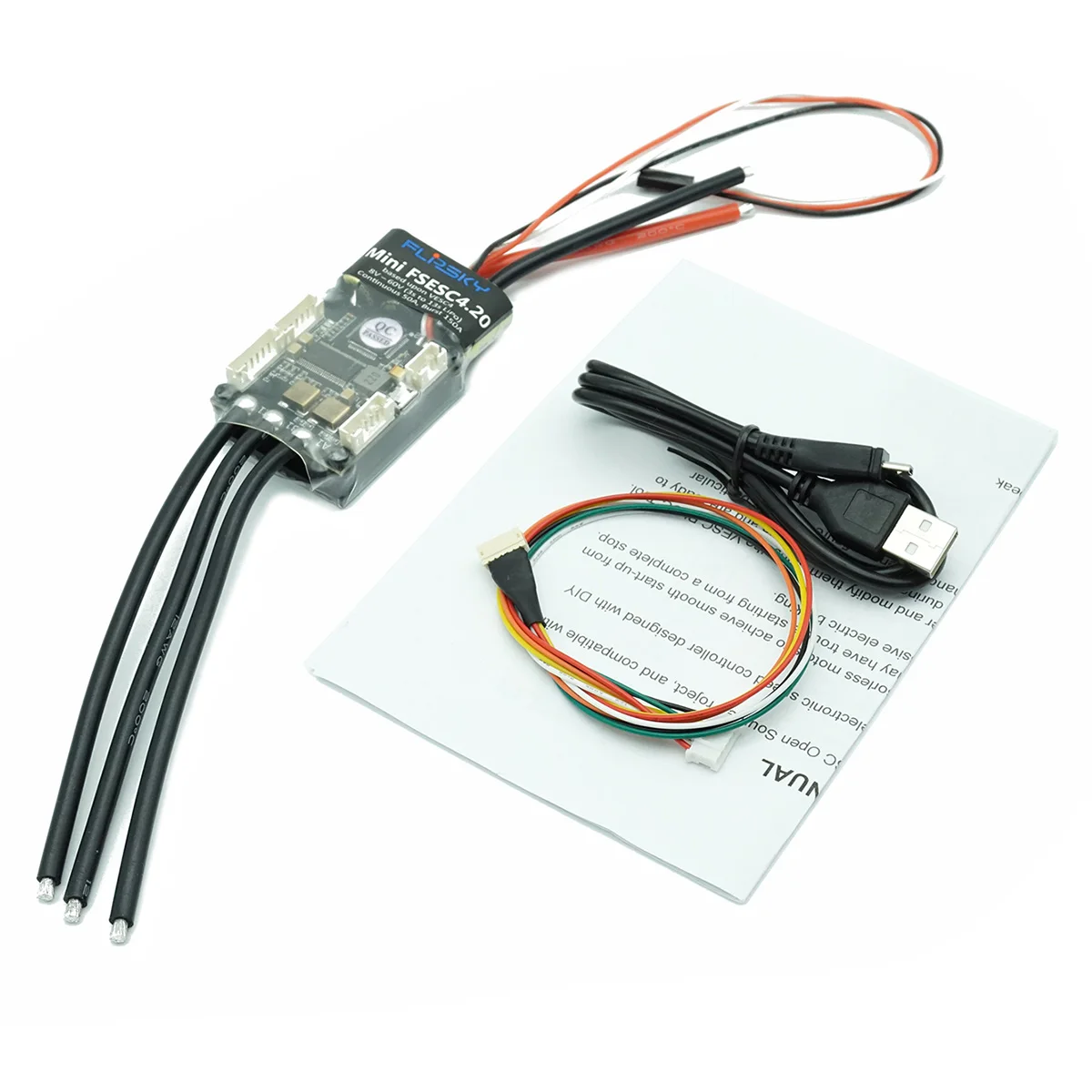 

3-12s Esc PWM Speed Controller Mini FSESC4.20 50A Base on VESC 4.12 with Aluminum Anodized Heat Sink for Skateboard Flipsky