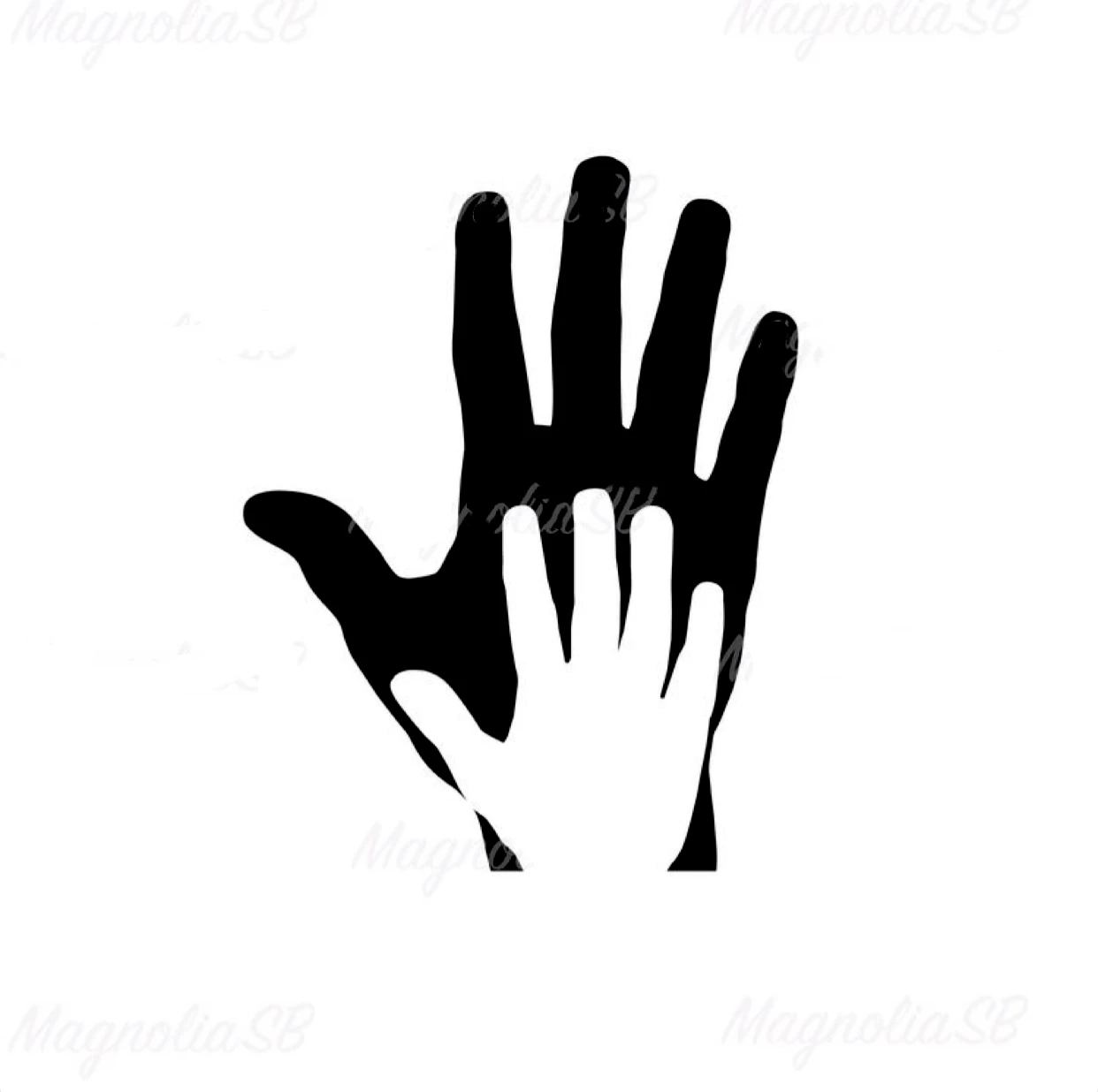 

Металлическая высечка в форме ладоней для скрапбукинга