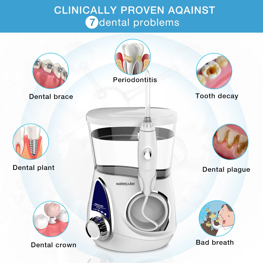 Ирригатор полости рта Waterpulse V600 5 насадок 700 мл | Бытовая техника